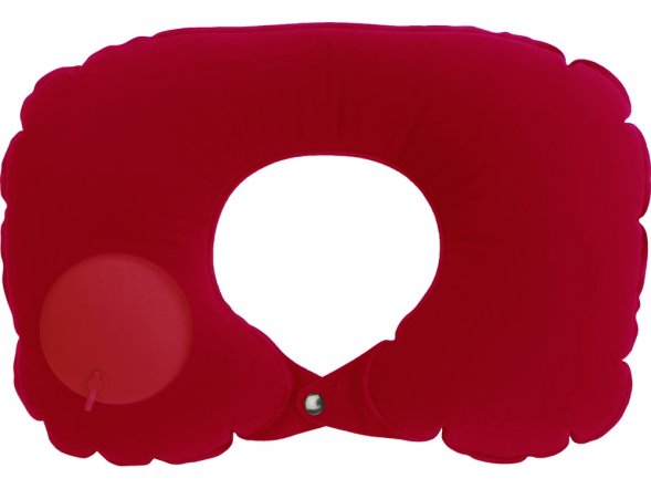 Подушка под шею с помпой Push, красный 