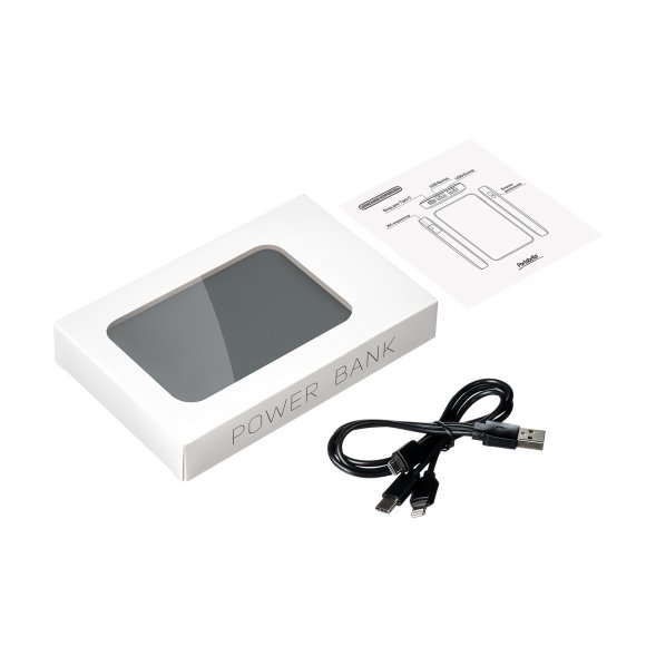 Внешний аккумулятор с подсветкой Ancor 5000 mAh, серый 