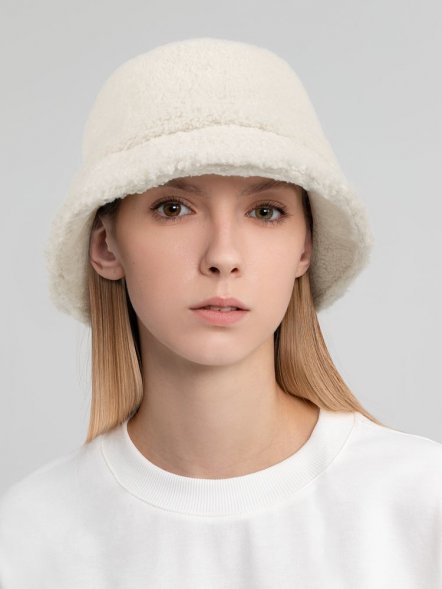 Панама Oblako, утепленная, молочно-белая 