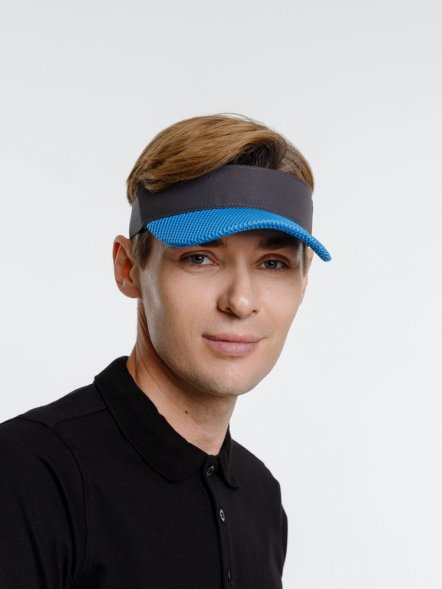 Козырек Grand Slam, темно-серый с синим 