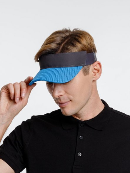 Козырек Grand Slam, темно-серый с синим 