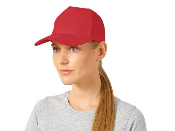 Бейсболка New York 5-ти панельная, красный 