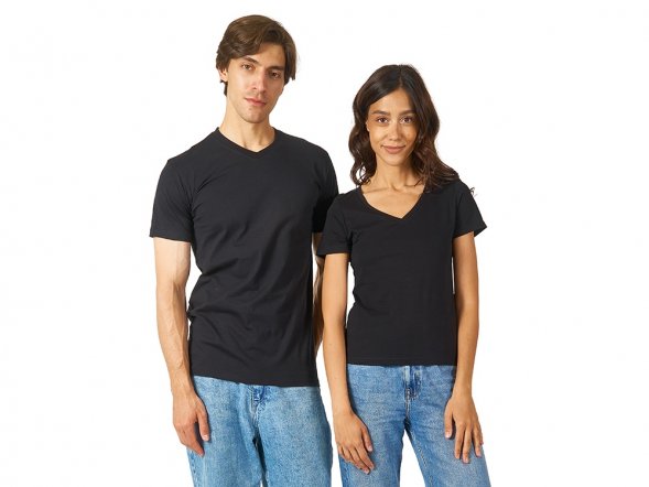 Футболка Heavy Super Club мужская с V-образным вырезом, черный 