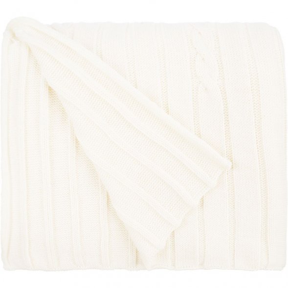 Плед Tressa, белый (молочный) 