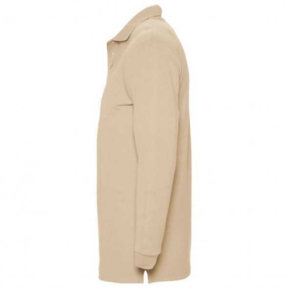 Рубашка поло мужская с длинным рукавом Winter II 210 бежевая 