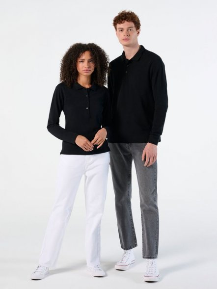 Рубашка поло мужская с длинным рукавом Winter II 210 бежевая 