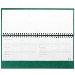 Планинг Sagrin, датированный, зеленый