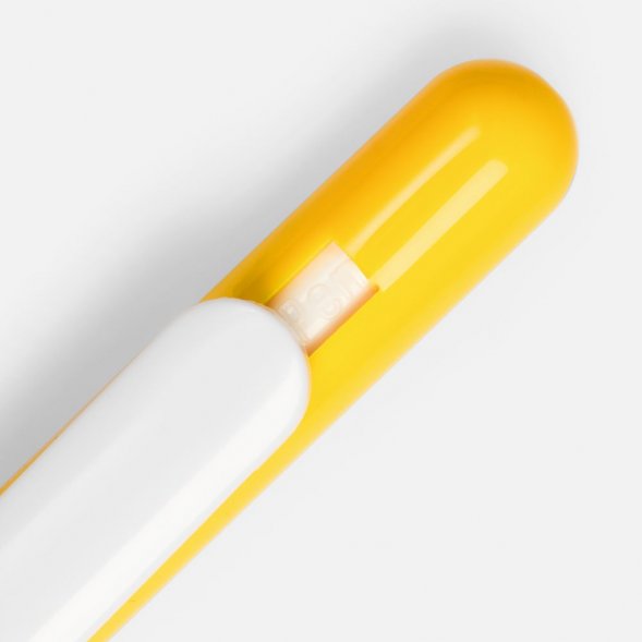 Ручка шариковая Swiper, желтая с белым 