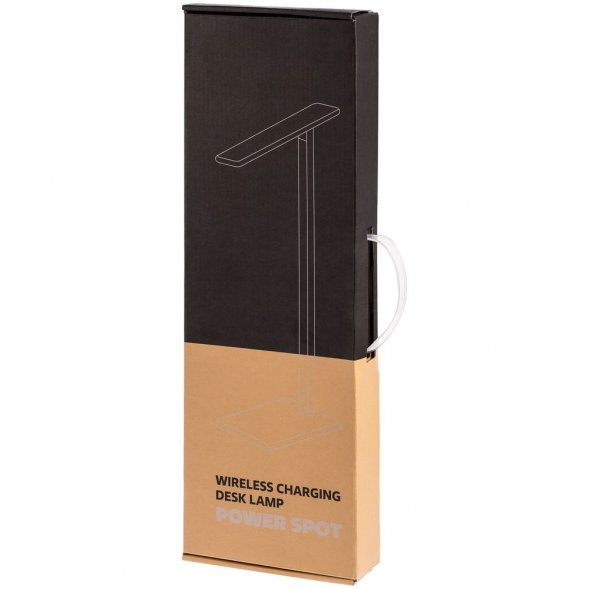 Настольная лампа с беспроводной зарядкой Power Spot, белая 