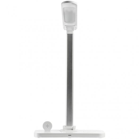 Настольная лампа с беспроводной зарядкой Power Light, белая 