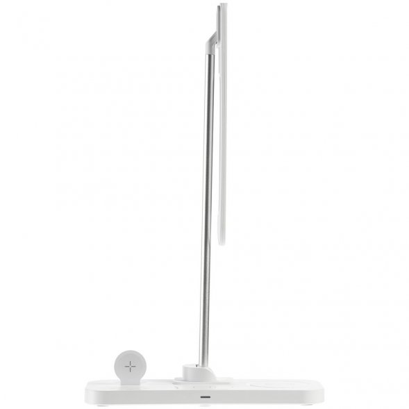 Настольная лампа с беспроводной зарядкой Power Light, белая 