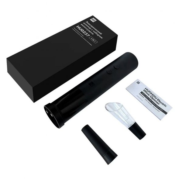 Винный набор HuoHou Electric Wine Bottle Opener 4 in 1, черный 