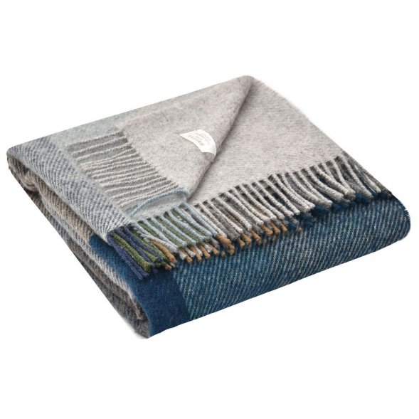 Плед Arequipa, синий с серым 