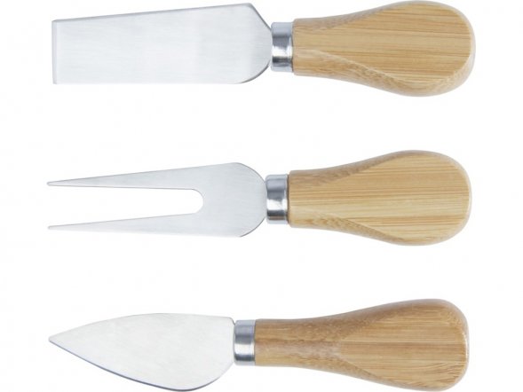 Mancheg Бамбуковая доска для сыра и инструменты, natural 