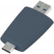 Флешка Pebble Type-C, USB 3.0, серо-синяя, 32 Гб 