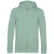 Толстовка на молнии с капюшоном унисекс BNC Inspire (Organic), серо-зеленая 