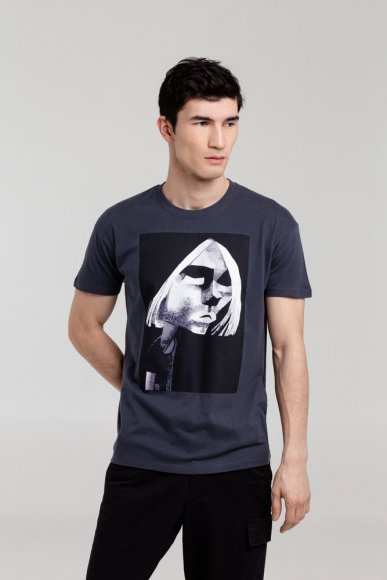 Футболка «Меламед. Kurt Cobain», темно-серая 
