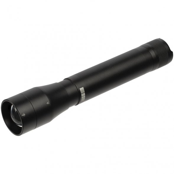 Фонарь с фокусировкой луча Skyddas, черный 