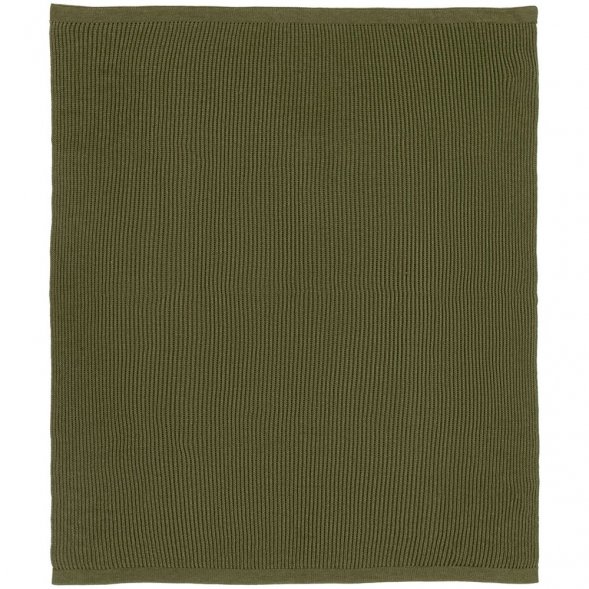 Плед Shirr, зеленый (оливковый) 