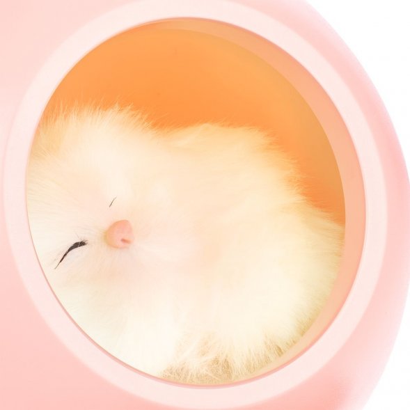 Беспроводная лампа-колонка Right Meow, розовая 