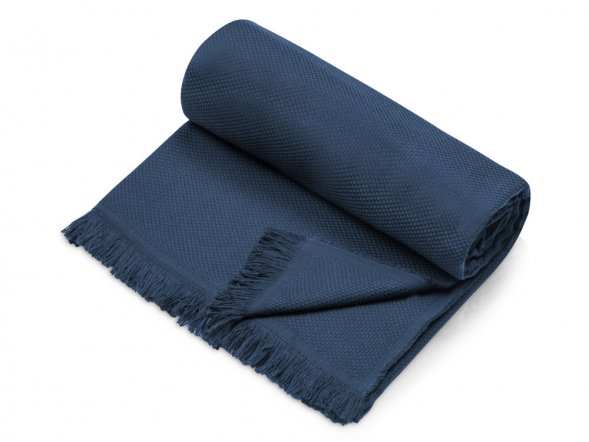 Плед Lina133x180 см., 100% хлопок, синий 