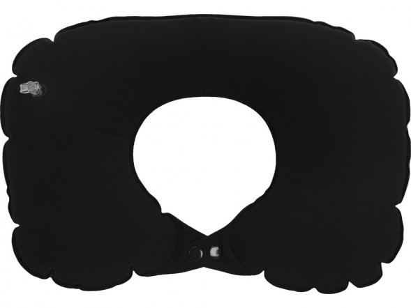 Подушка под шею с помпой Push, черный 