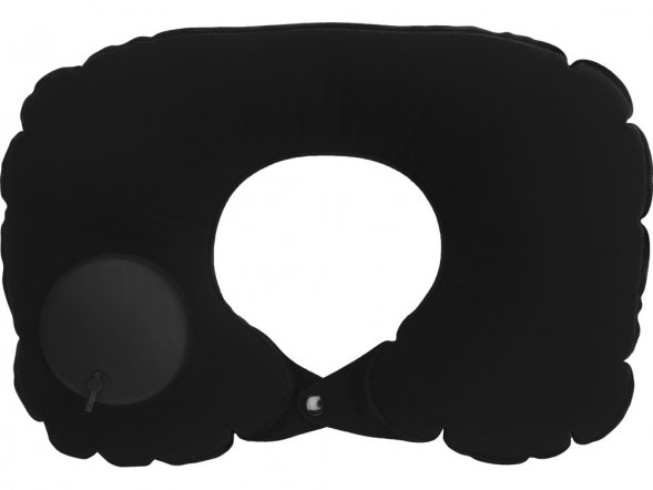 Подушка под шею с помпой Push, черный 