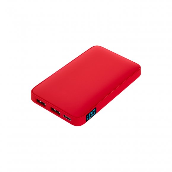 Внешний аккумулятор с подсветкой Ancor 5000 mAh, красный 
