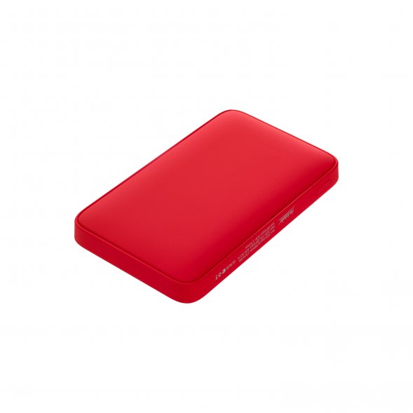 Внешний аккумулятор с подсветкой Ancor 5000 mAh, красный 