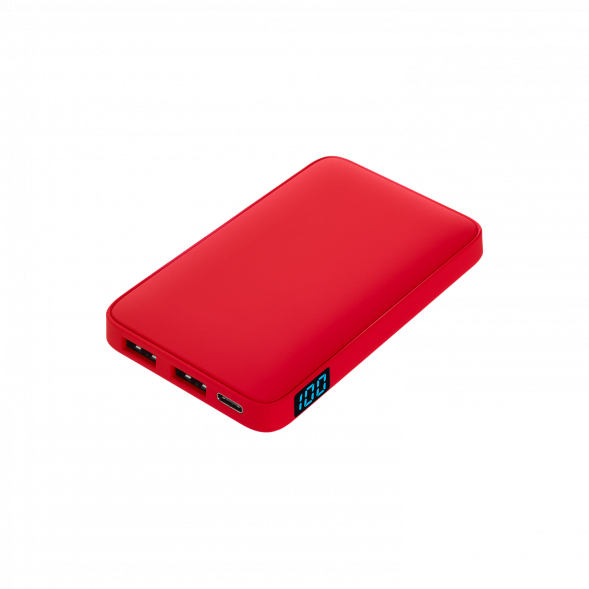 Внешний аккумулятор с подсветкой Ancor 5000 mAh, красный 