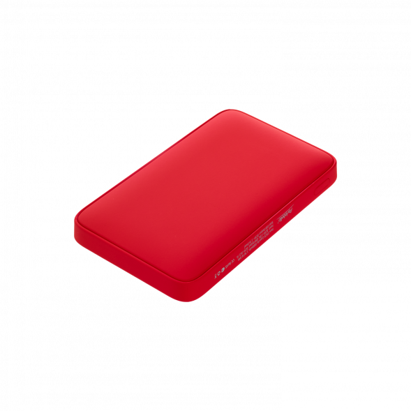 Внешний аккумулятор с подсветкой Ancor 5000 mAh, красный 