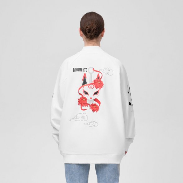 Толстовка на молнии TORRES белая, размер M Дзен 