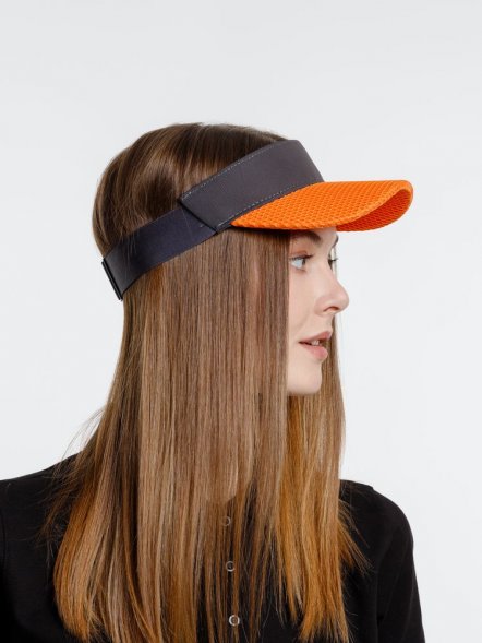 Козырек Grand Slam, темно-серый с оранжевым 