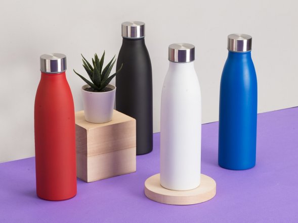 Стальная бутылка Rely, 650 мл, красный матовый 