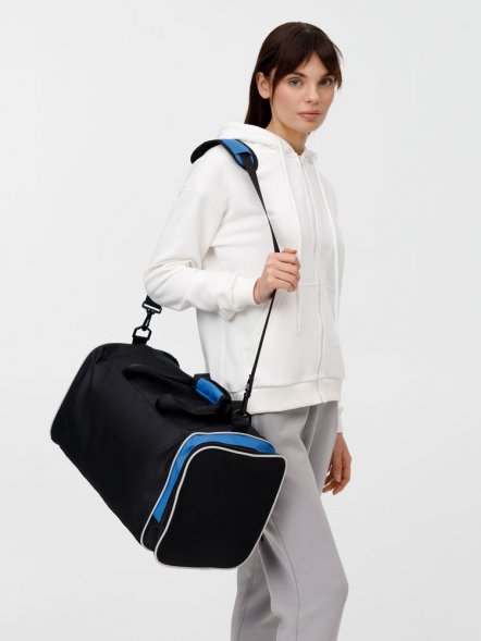 Спортивная сумка Fitnext, черная с синим 