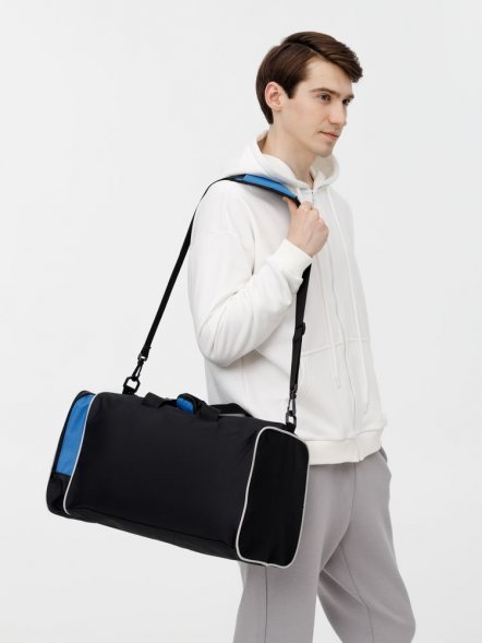 Спортивная сумка Fitnext, черная с синим 