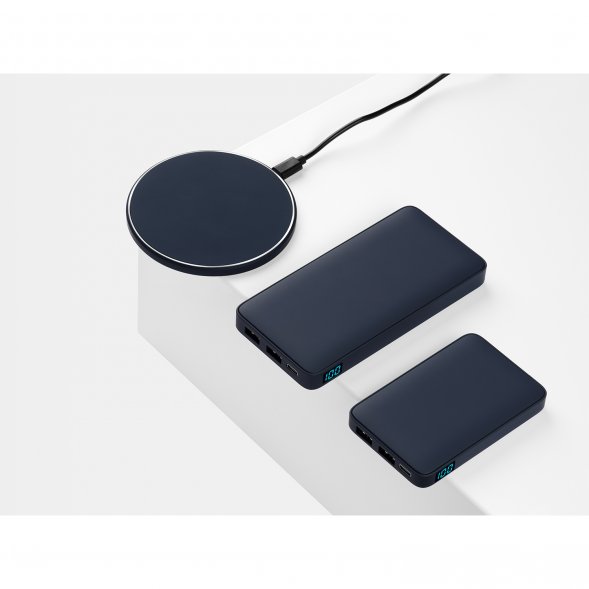 Внешний аккумулятор с подсветкой Ancor PD Plus 10000 mAh, синий 