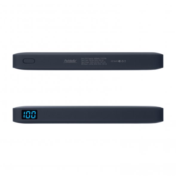 Внешний аккумулятор с подсветкой Ancor PD Plus 10000 mAh, синий 