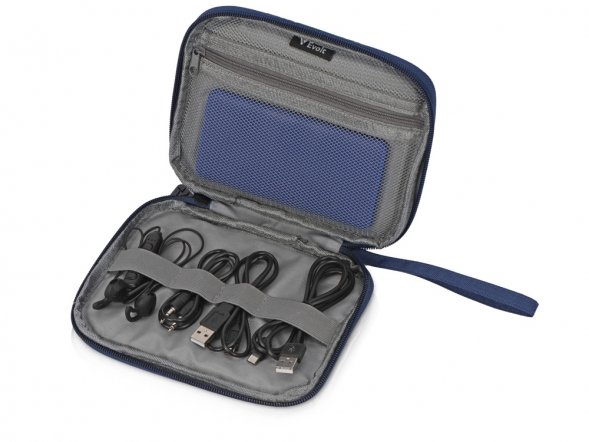 Органайзер для проводов и электроники Keep Organized M, темно-синий 
