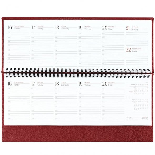 Планинг Sagrin, датированный, красный 