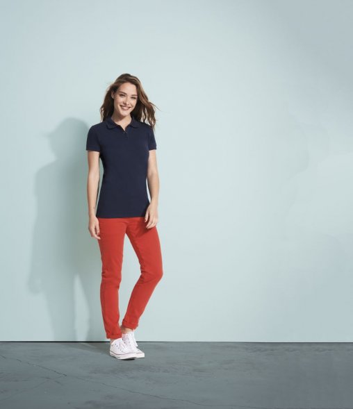 Рубашка поло женская Perfect Women 180, бордовая 