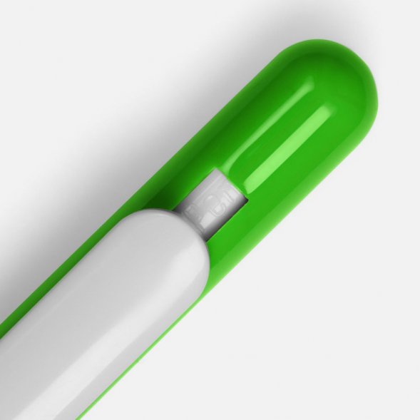 Ручка шариковая Swiper, зеленая с белым 