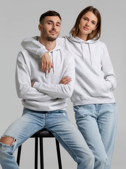 Толстовка с капюшоном Snake II светло-серый меланж 