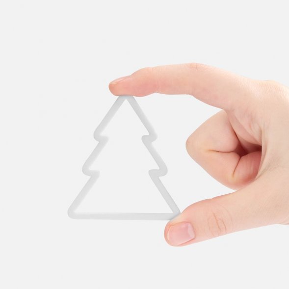 Подвеска «Елочка», 3D-печать, белая 