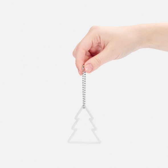 Подвеска «Елочка», 3D-печать, белая 