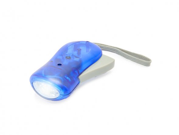 Фонарик BRILL с 3 светодиодами и динамо-зарядкой, королевский синий 