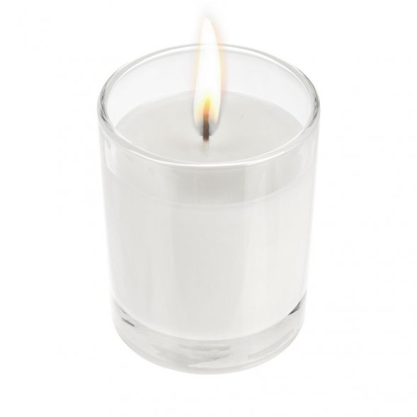 Ароматическая свеча Savor Flavor в прозрачном стакане, кедр и яблочный пирог 