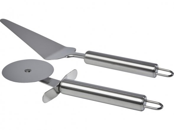 Tagly, набор для пиццы из 2 предметов, серебристый 