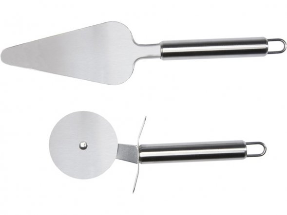 Tagly, набор для пиццы из 2 предметов, серебристый 