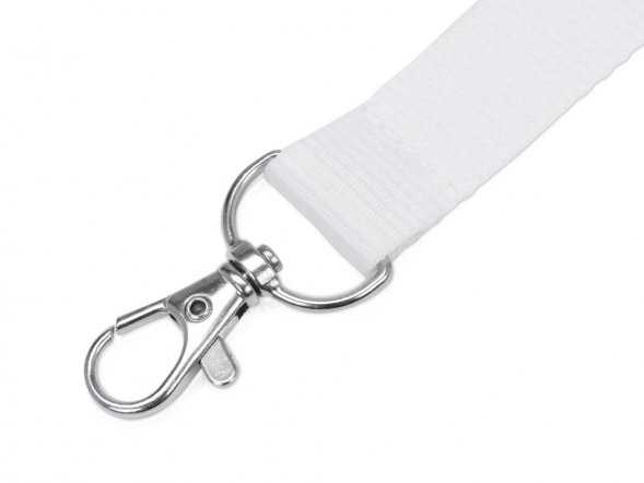 Ланьярд с карабином и замком безопасного разрыва, белый 
